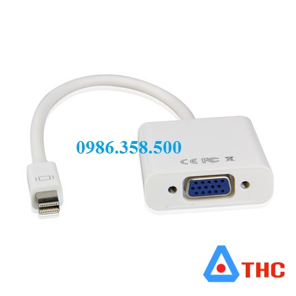 Cáp Mini DisplayPort to vga giá rẻ tại THC